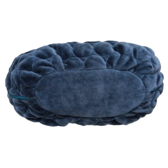 Gorgeous Vintage Y2K Juicy Couture Bag Dark Blue Velour Chain Strap Purse - Picture 4 of 8